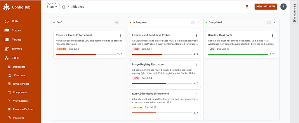 Rolling out new Kubernetes policies with Initiatives